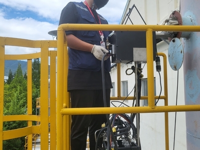 가스상물질 측정 전 설치사진